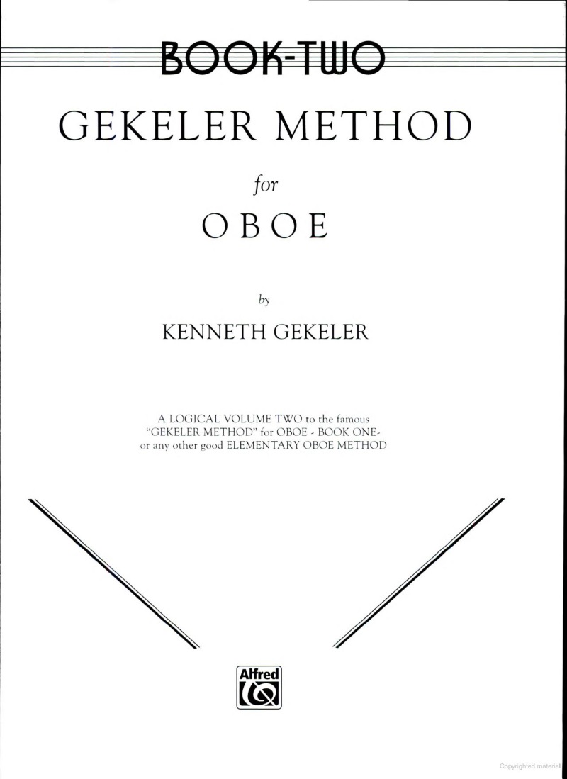 Gekeler Method for Oboe, Book Two