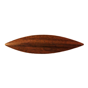 Plaque - Contoured Wood Pointed Ends